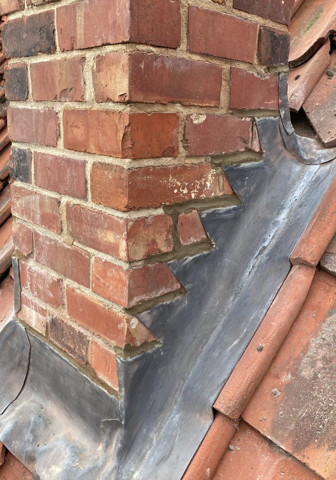 Leadwork fix around chimney in Newark